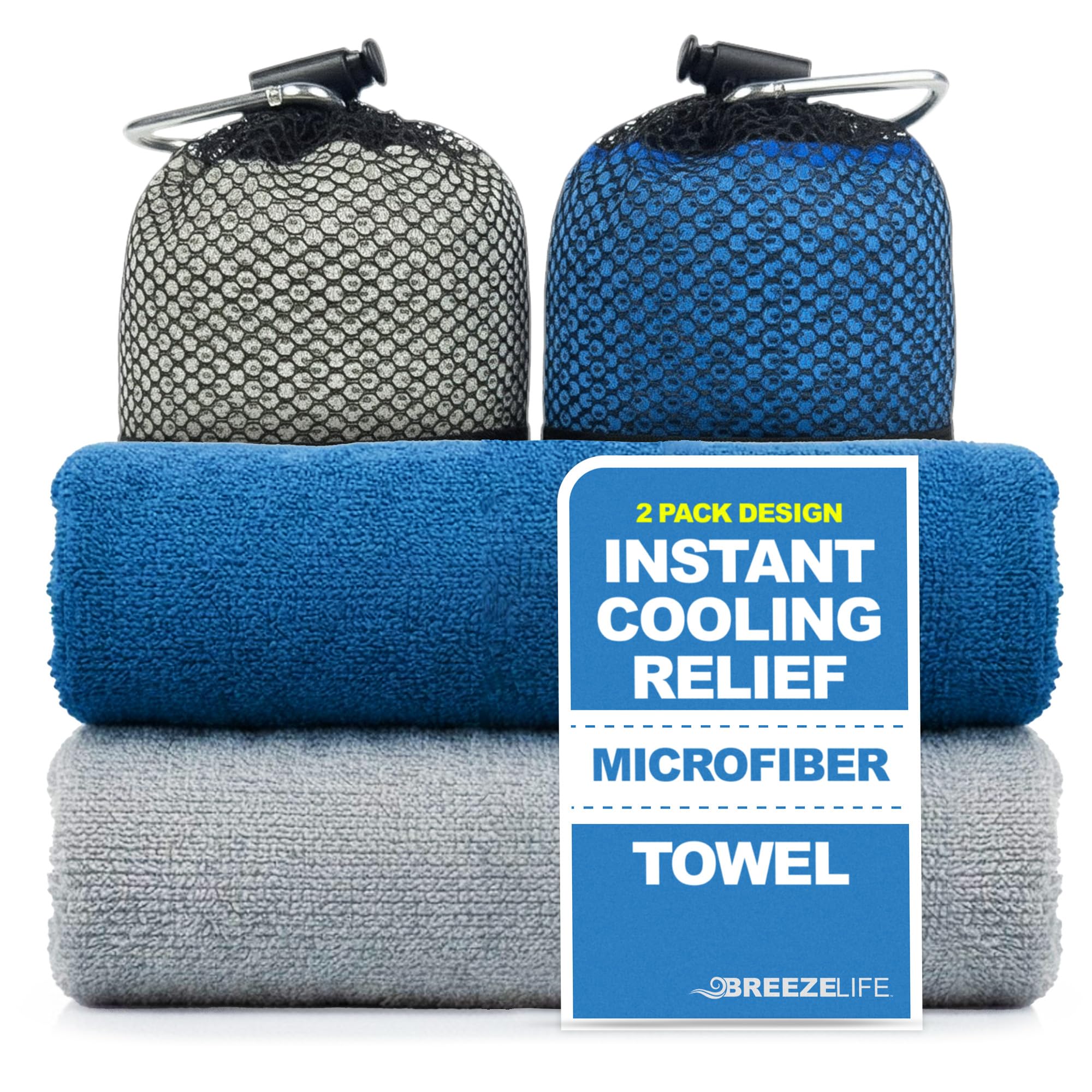 Amazon.com: Breeze Life Cool WRAP Microfiber Cooling Towels for